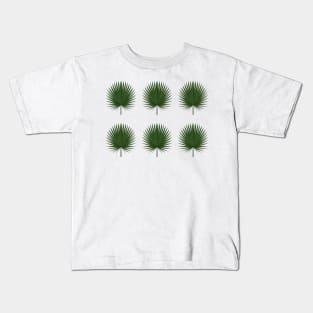 green palm leaves design Kids T-Shirt